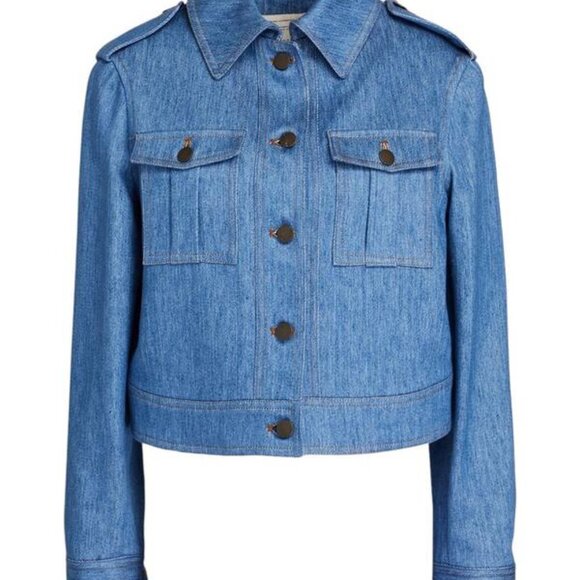 Giuliva Heritage-The Dianora blue denim jacket- sz 44 - Picture 1 of 3